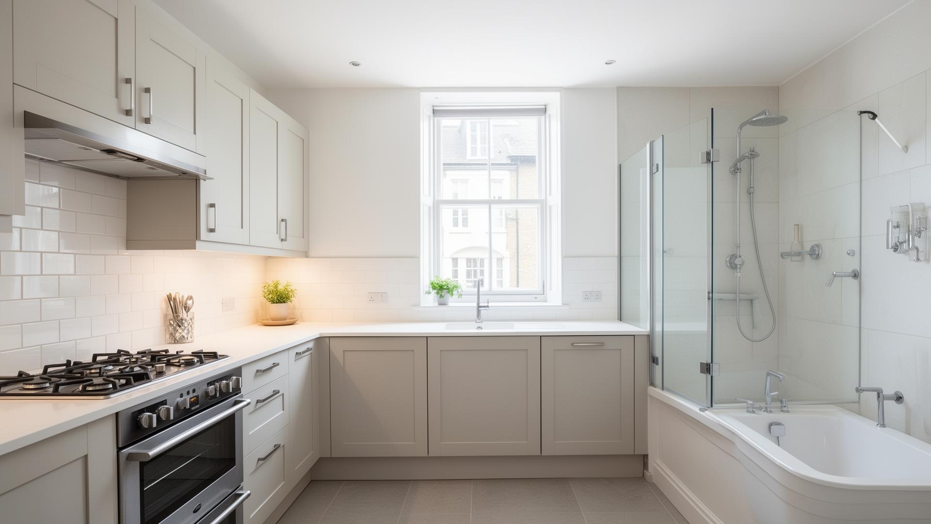 Een gericht gerenoveerde keuken en badkamer in een Antwerps herenhuis